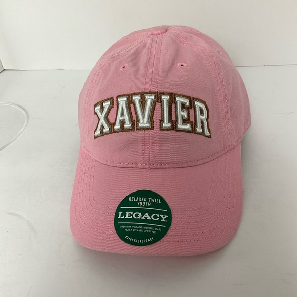LEGACY Xavier U HBCU Light Pink Baseball Hat NWT Cotton Dad Cap Youth Adjustable - Picture 1 of 11